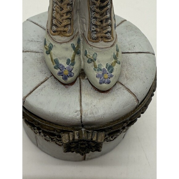 1999 Victorian Collection Jewelry New Box Hinged Trinket Boots Vintage Nostalgic - Picture 4 of 14